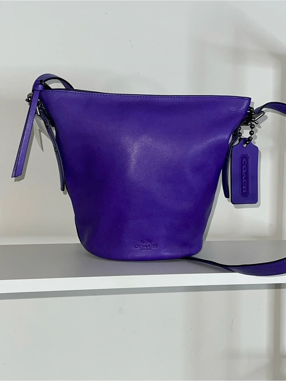 Coach Mini Duffle Purple Bleeker Tote Handbag